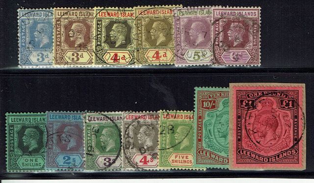Image of Leeward Islands SG 58/80 FU British Commonwealth Stamp